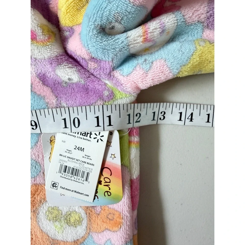 Care Bears Baby Snugit Pajama Set Pink Multi Fleece 24M NWT New
